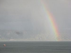 Rainbow over Sea of Galilee